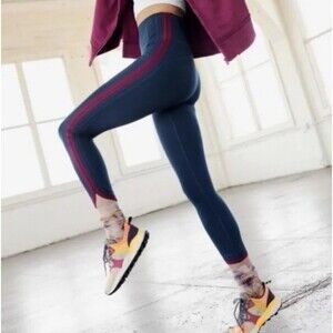 Free People Movement Leggings Side Stripe Exercise Active Royal Blue Size Medium